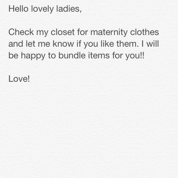 Maternity clothes!