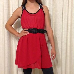 Cute stylish red dress