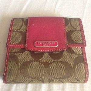 Pink authentic Coach wallet