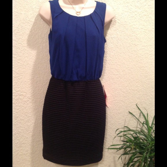 Dresses & Skirts - BUNDLED💗BEAUTIFUL COBALT BLUE & BLACK DRESS! 💗