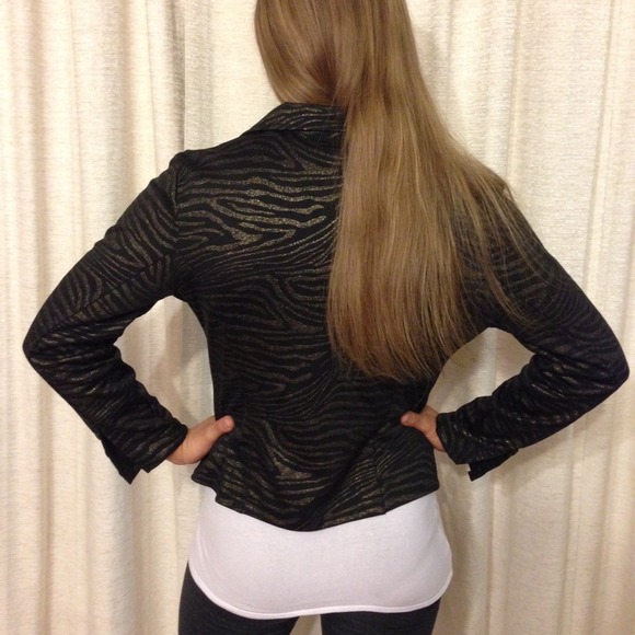 Black & Gold zebra blazer - Picture 2 of 2