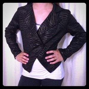 Black & Gold zebra blazer