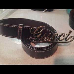 Gucci Belt Leather belt with Gucci buckle