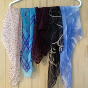 5 small scarves