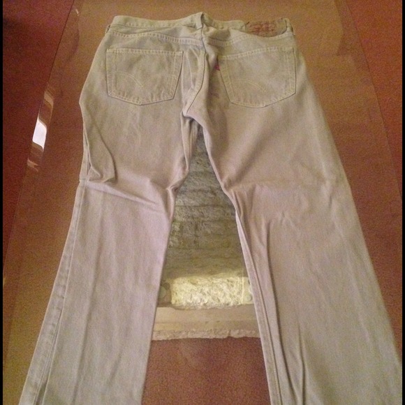 GREY LEVI'S 501 STRAIGHT LEG JEANS - Picture 2 of 3