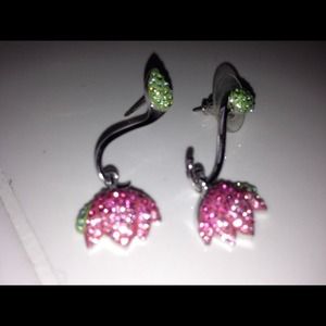 Swarovski tulip earrings