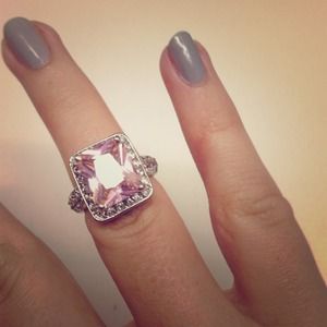 Pink cocktail ring