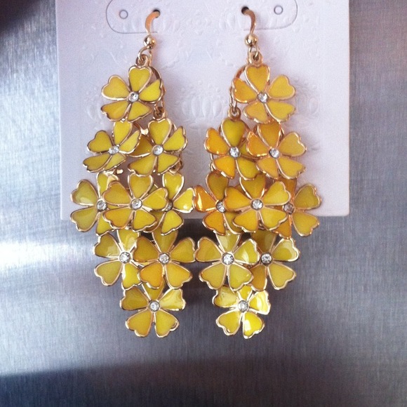 Yellow flowered Earrings