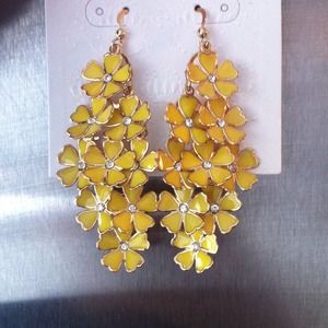 Yellow flowered Earrings