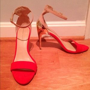 **SOLD**Coral/Tan/Gold Sandals from Zara