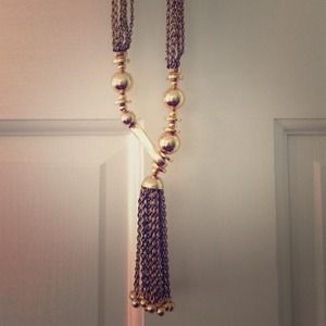 Stella & Dot Bianca tassel necklace