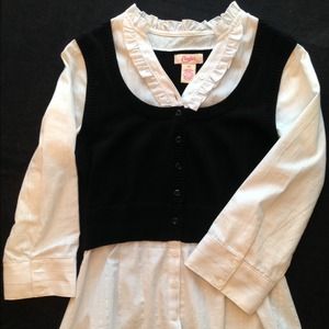 Candies Poplin/Short Cardigan one piece shirt