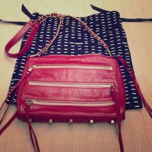 Rebecca Minkoff shoulder chain strap with zippers