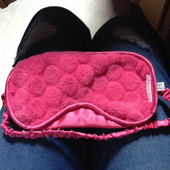 Hot pink sleep mask