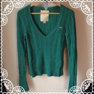 SOLD Teal Cable Knit Sweater