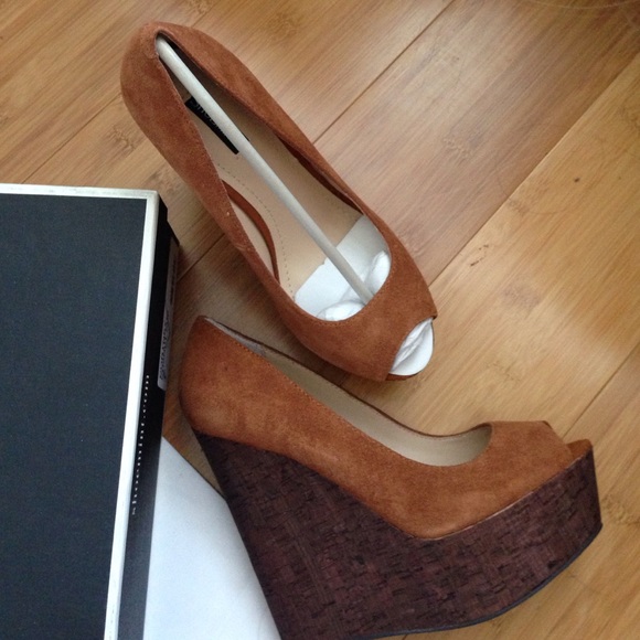 Tan Cork Wedges - Picture 2 of 3