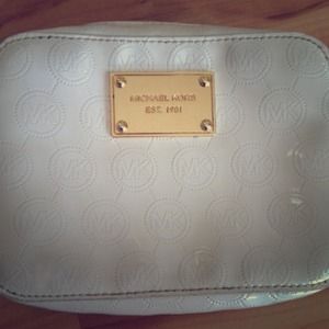 Authentic Michael Kors white cross body purse