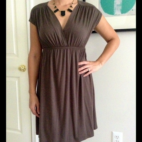 Olive green dress. Day to night.