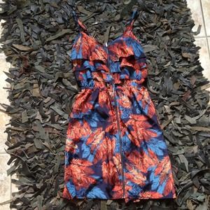 Feather dress! Love the print!