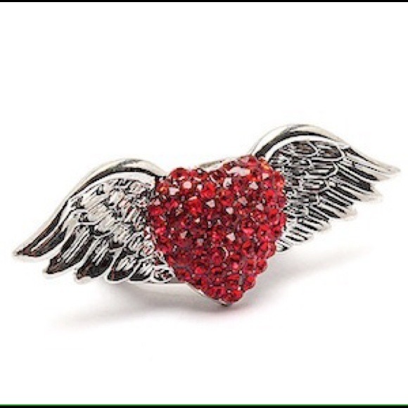 Heart Within the Wings Ring