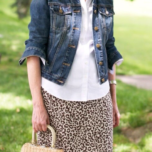 Leopard pencil skirt