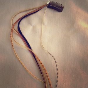 Handmade feather hair clip