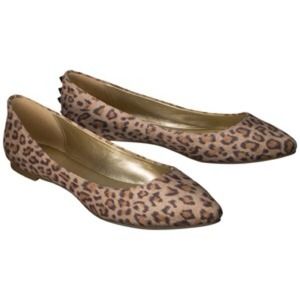 Leopard pointed flats ballerinas