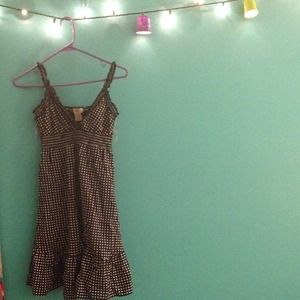 Black and white small polka dot so dress