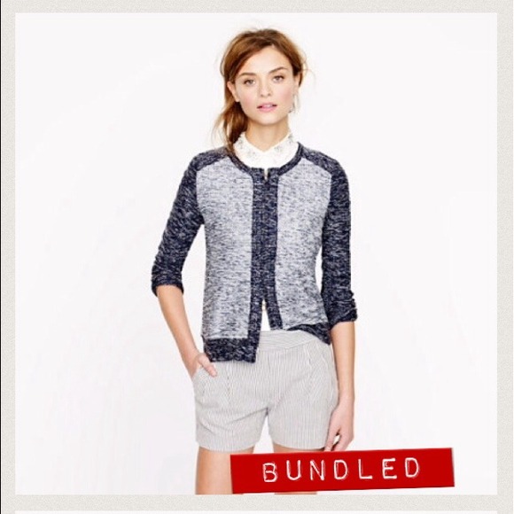J. Crew Jackets & Blazers - J. Crew Boucle Jacket in Indigo Colorblock