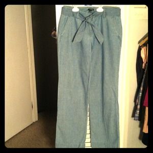 J. CREW chambray trousers