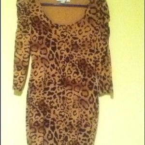 Animal Print Body Con Dress