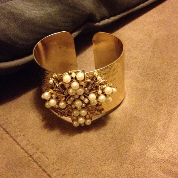 Gold cuff bracelet