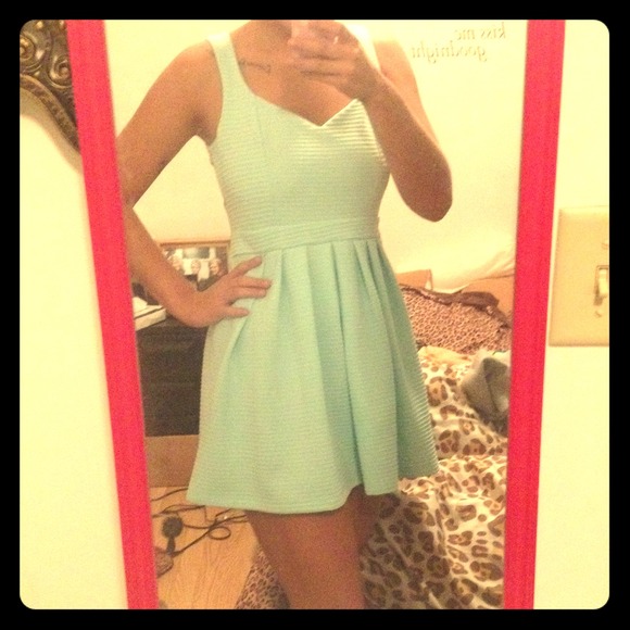Light blue dress! Beautiful back! Size L