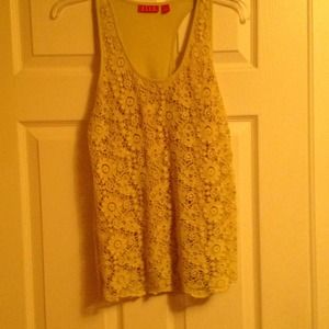 Lime green crochet tank:)