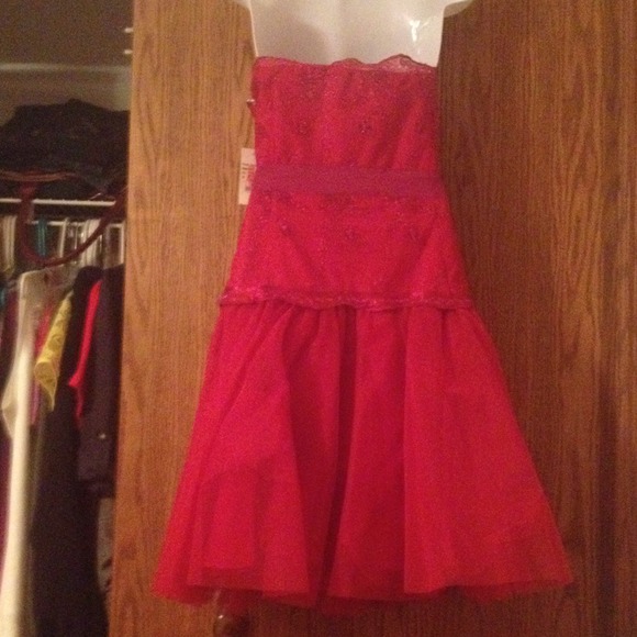 Pearl by Marchesa tulle and lace strapless dress - Picture 4 of 4