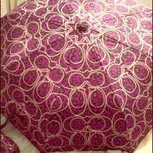 *ON HOLD* Purple Leopard Coach Umbrella