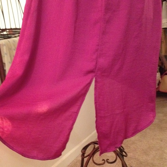 Sparkle and Fade hot pink dress with mesh top - Picture 3 of 3