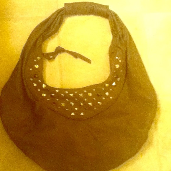 Brown studded hobo