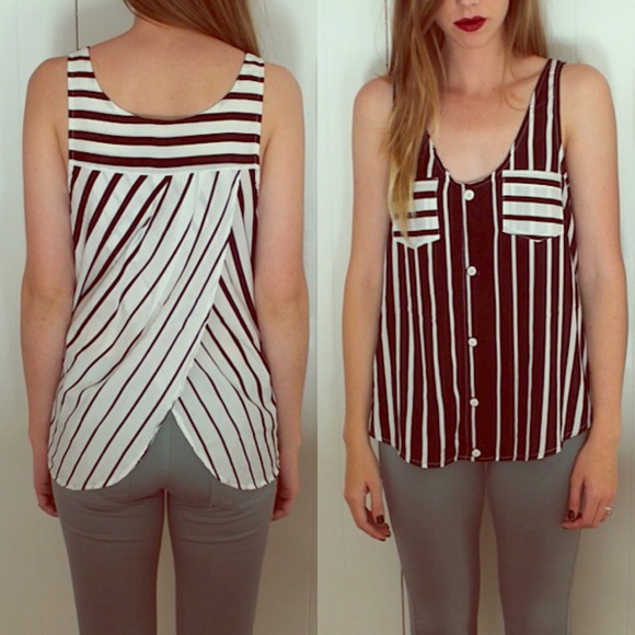 Tops - Black & white tank, cardigan, & earring bundle