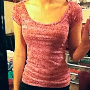 Pink Leopard Print Scoop Neck Top