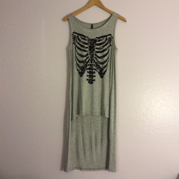 Skeleton Hi Lo Tank Dress