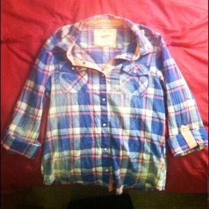 Pink and Blue Button Down Collared Shirt