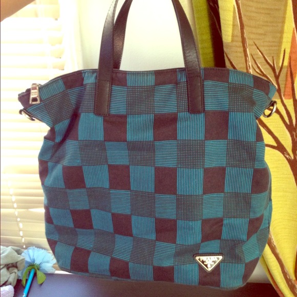 🚫Sold🚫Prada CrossBody Saffiano checkers bag - Picture 1 of 2