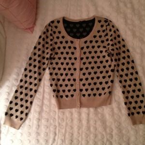 Black and Tan heart sweater