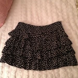 Black and white ruffled heart skirt