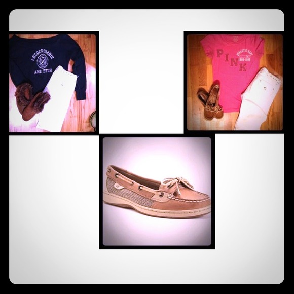 Bundle!!!! Sperry's, sweatshirt and pink shirt