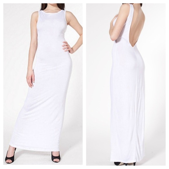 American Apparel Long Scoop Back Dress