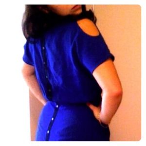 Silence + Noise dress with cutout shoulders