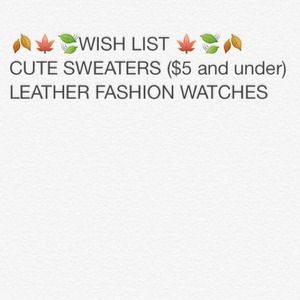 FALL WISH LIST (: