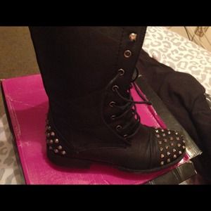 Spiked combat boots
